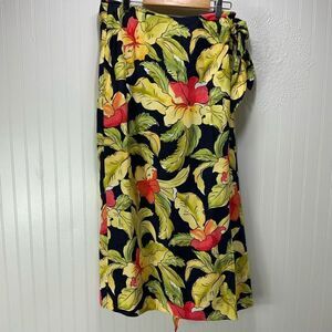 VINTAGE TALBOTS linen blend Wrap Skirt